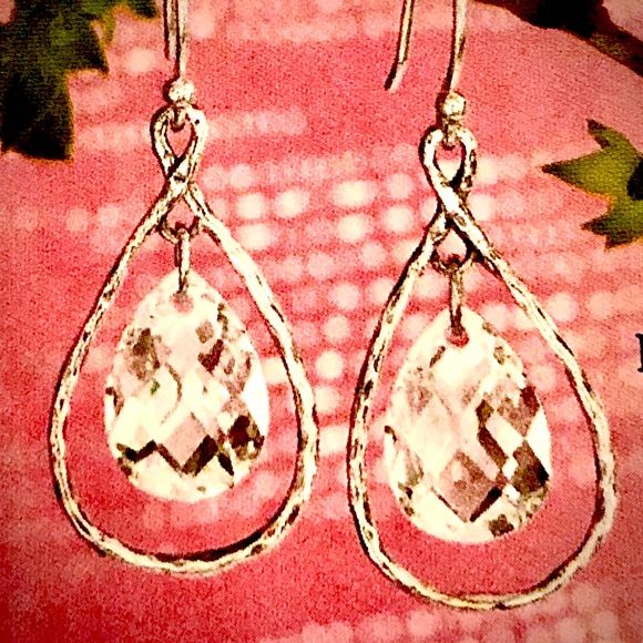 Silpada Vintage Sterling Silver CZ Earrings - Picture 5 of 6